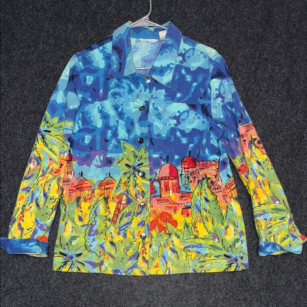Laura Ashley Multicolor Jean Jacket